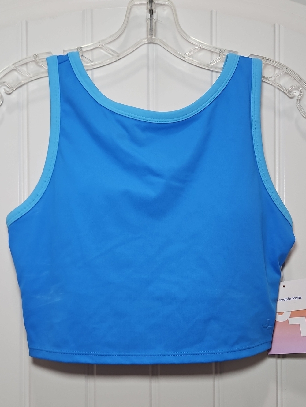 JoyLab Bright Blue Crop Sports Bra Crossback Medium New Women's